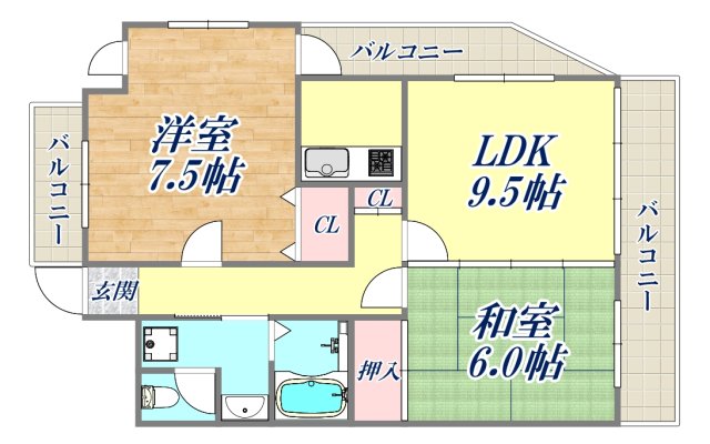 2階の間取り図