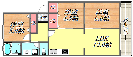 2階の間取り図