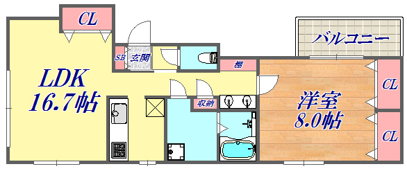 1階の間取り図