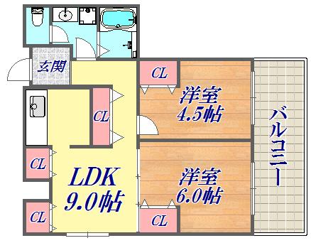 2階の間取り図