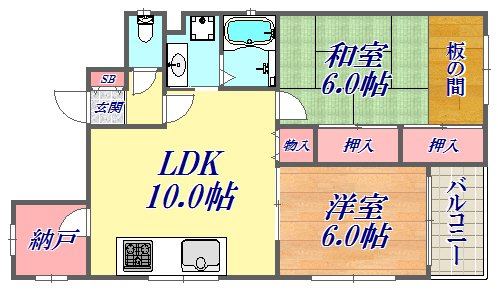 2階の間取り図