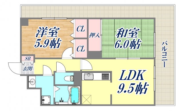 4階の間取り図