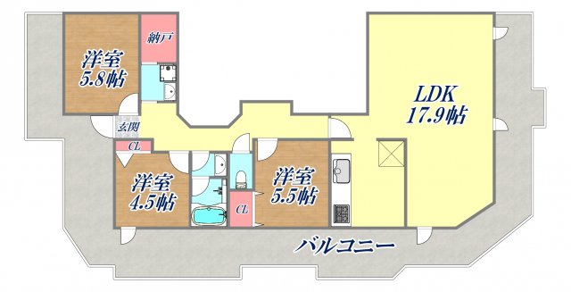 3階の間取り図