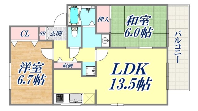 2階の間取り図