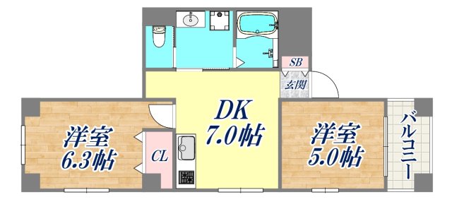 2階の間取り図