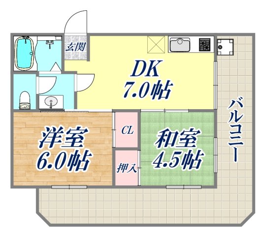 1階の間取り図