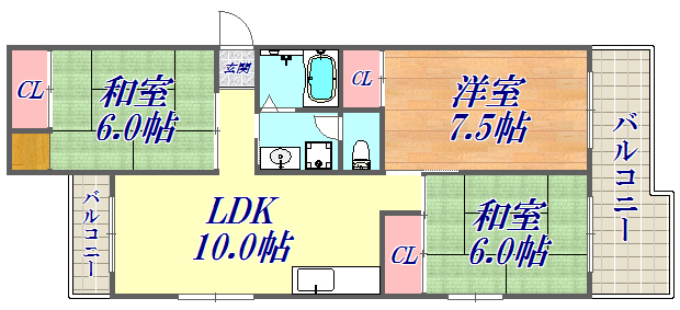 3階の間取り図