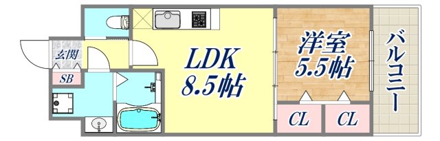 6階の間取り図