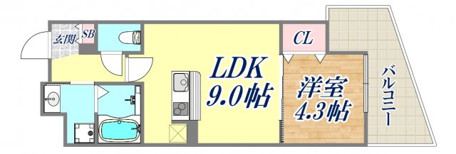 8階の間取り図