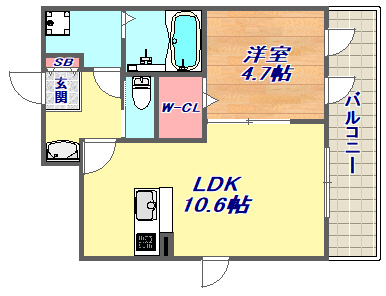 2階の間取り図