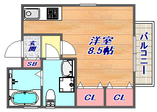 2階の間取り図