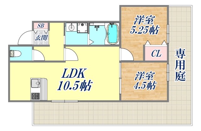 1階の間取り図