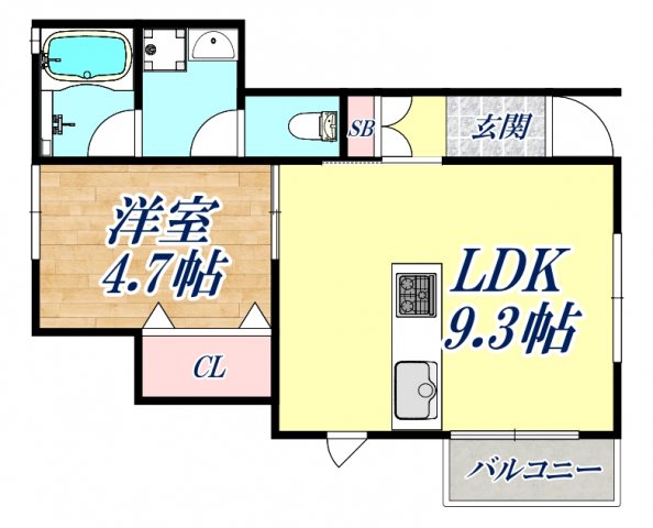 1階の間取り図
