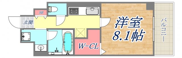 8階の間取り図