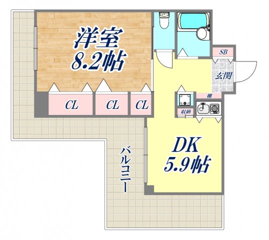 8階の間取り図