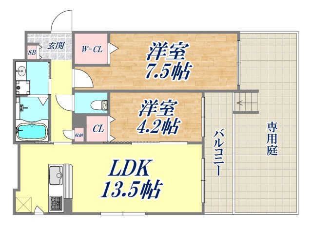2階の間取り図