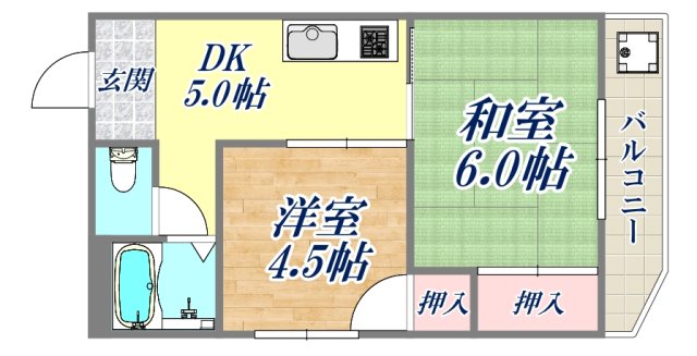 2階の間取り図