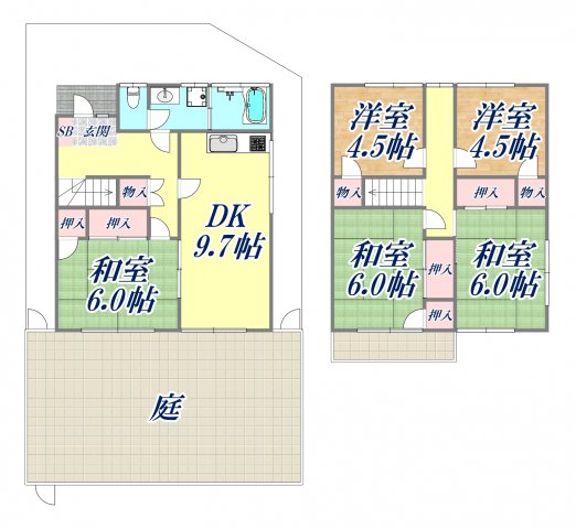 -階の間取り図