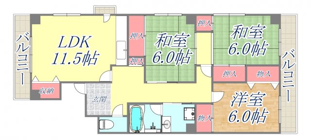 3階の間取り図