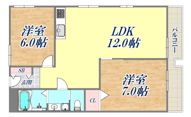 2階の間取り図