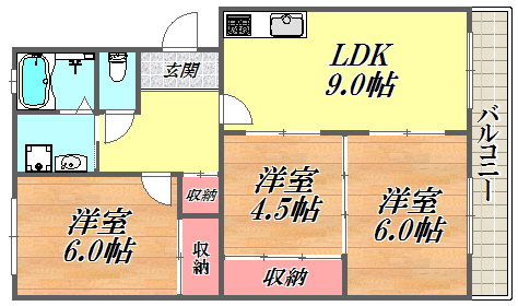 2階の間取り図
