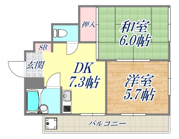 2階の間取り図