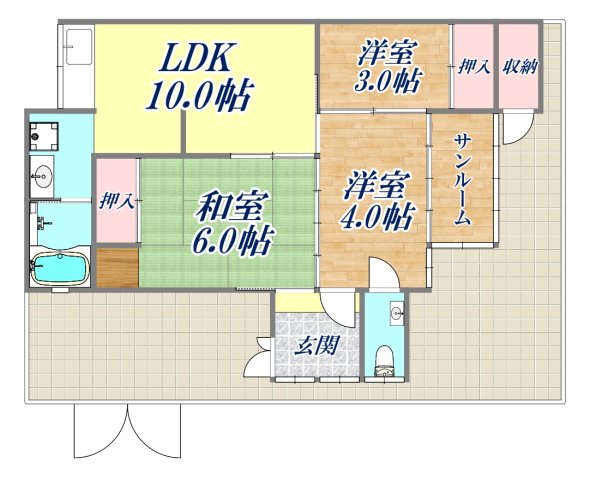 -階の間取り図