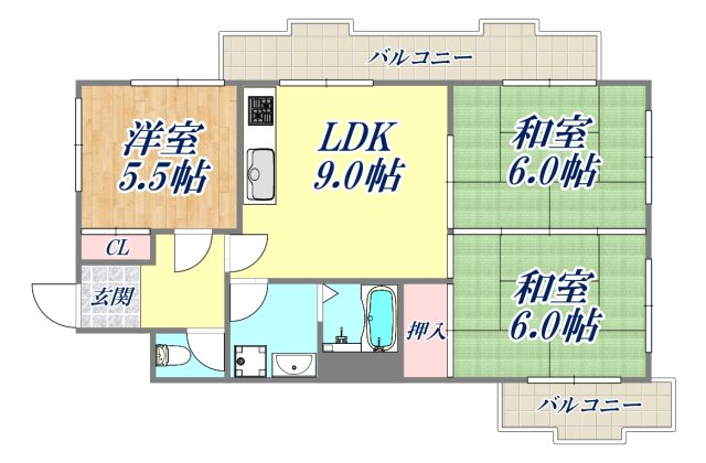 1階の間取り図