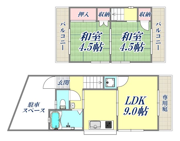 -階の間取り図