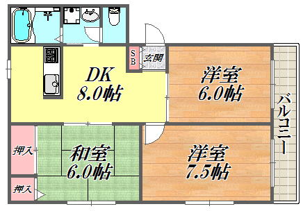 1階の間取り図