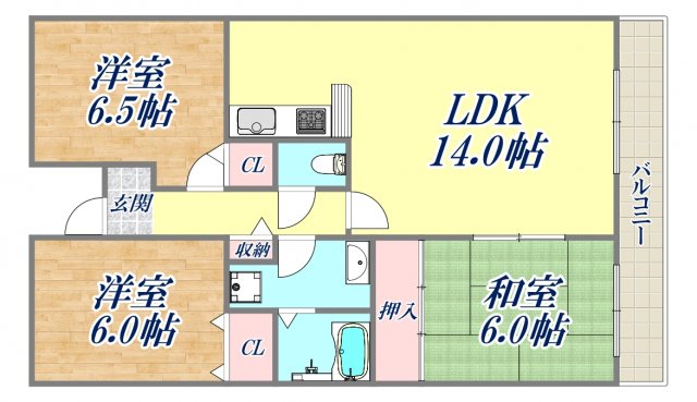 4階の間取り図