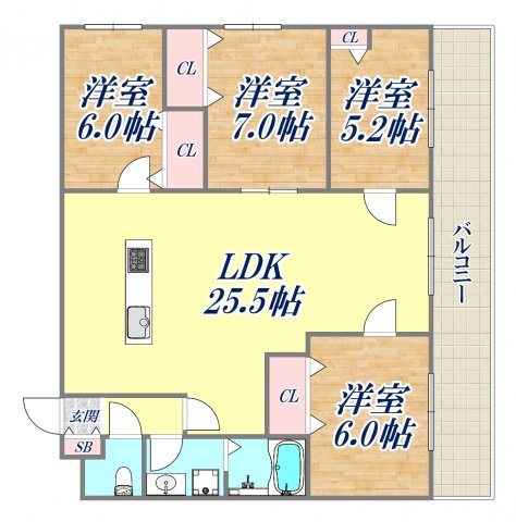 1階の間取り図