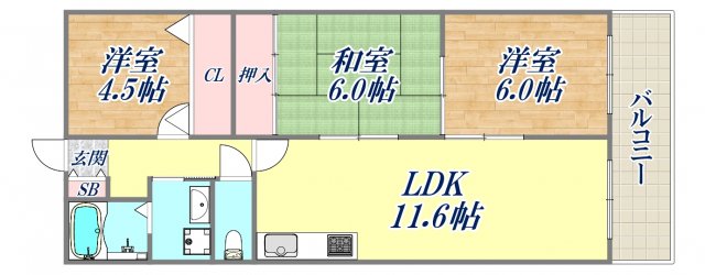 2階の間取り図