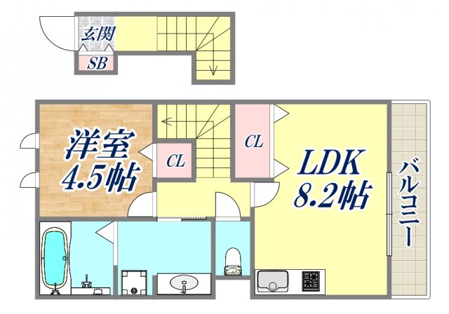 2階の間取り図
