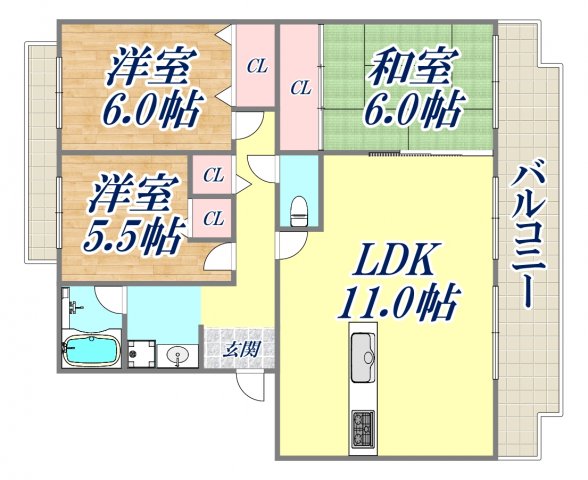 3階の間取り図