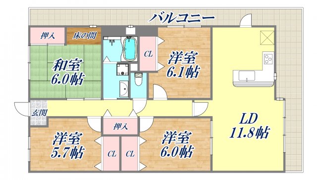 2階の間取り図