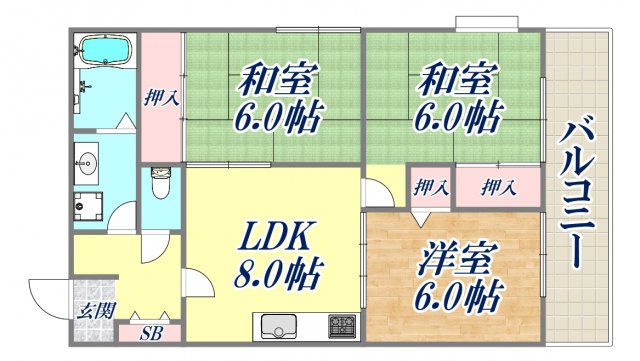 2階の間取り図