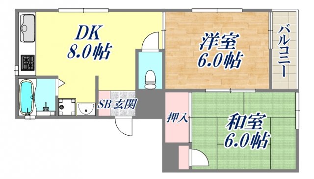 2階の間取り図