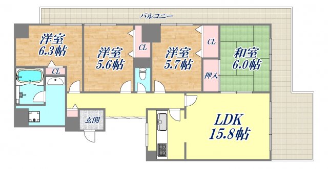 6階の間取り図