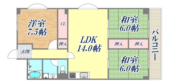 3階の間取り図