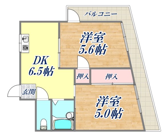 2階の間取り図