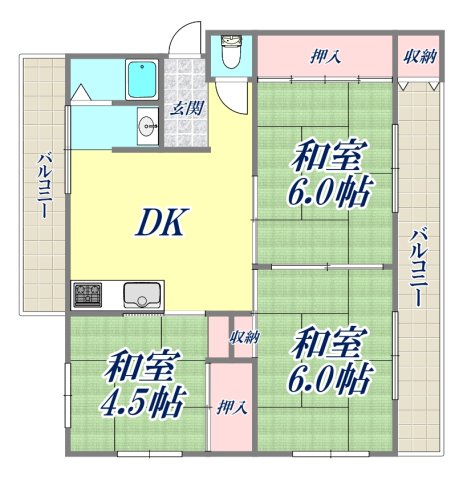 4階の間取り図