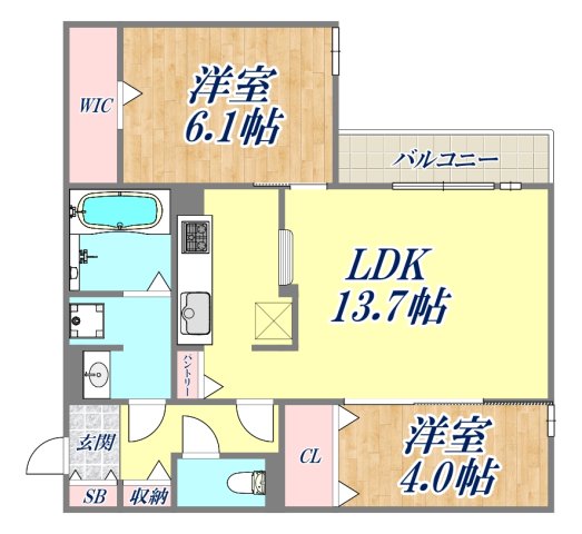 1階の間取り図