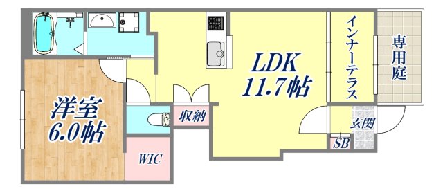 1階の間取り図