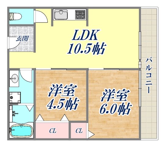 2階の間取り図