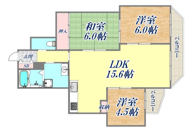 1階の間取り図