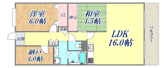 4階の間取り図