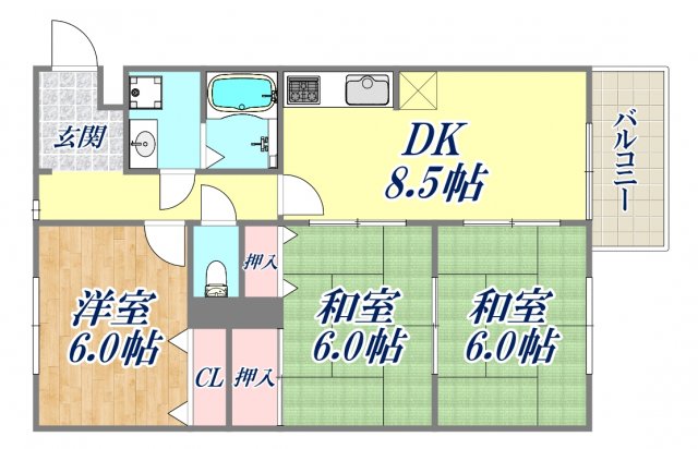 1階の間取り図