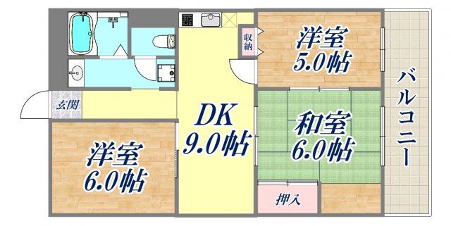 2階の間取り図