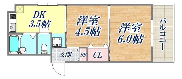 4階の間取り図